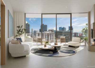 One Twenty Brickell Signature Residences Living Room